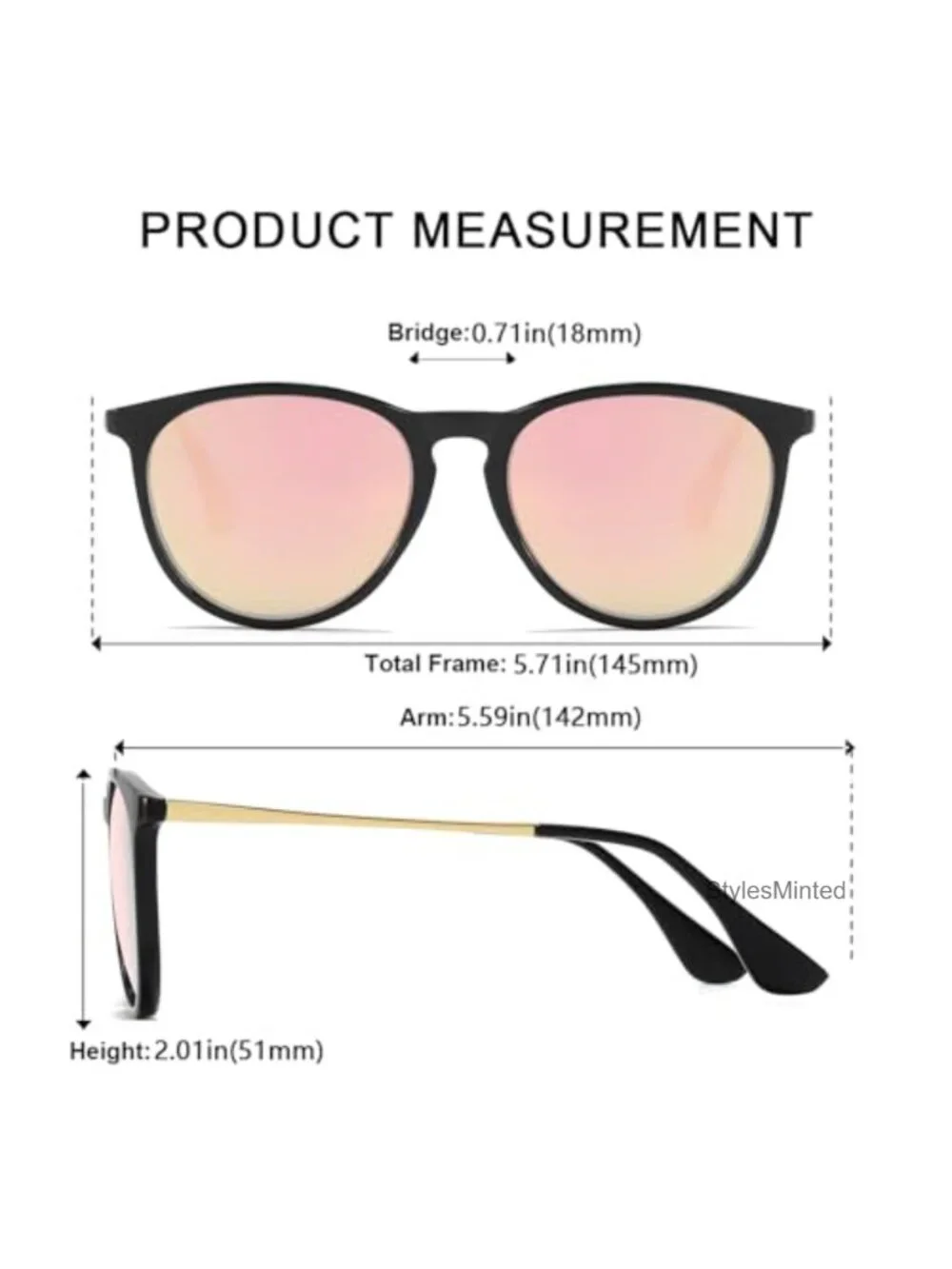 Retro Round Polarized Sunglasses UV400 Metal Frame Unisex